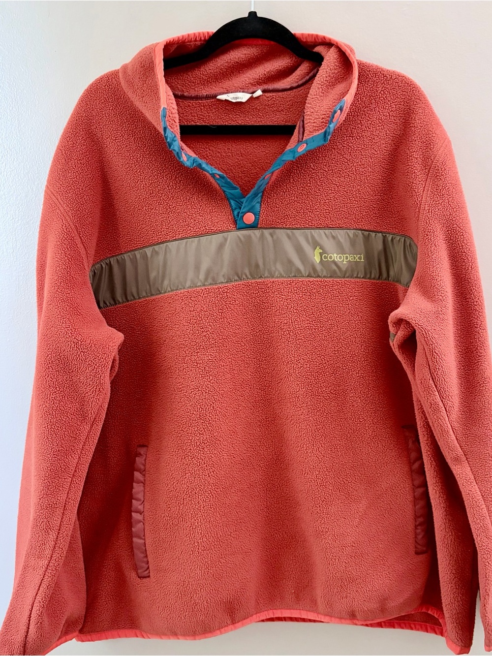 Cotopaxi Trico Hybrid Fleece Pullover - Burnt Orange & Blue - XXL